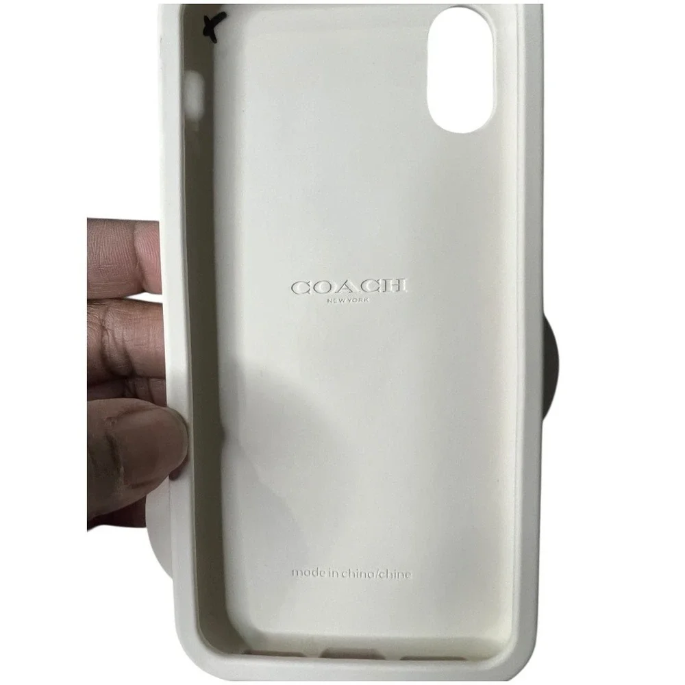 New - Coach iPhone X Case Chalk Multi Oversized Cherry F65093 Glitter Logo